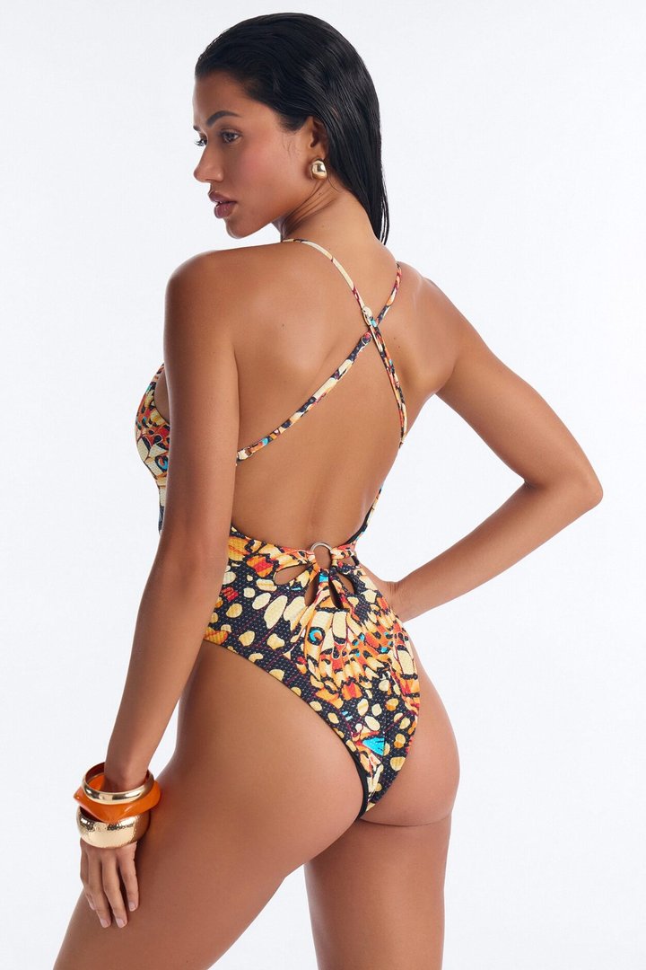 Blinded By The Light 1 Piece Swimsuit - Brown/combo