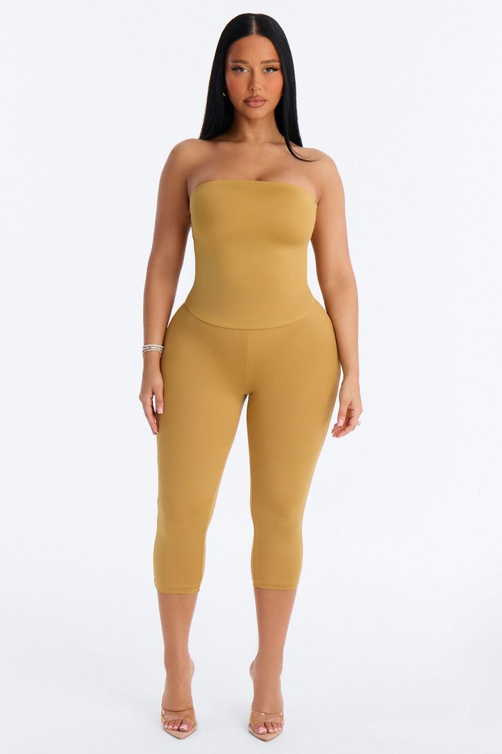 Contour Double Lined Capri Pant - Honey