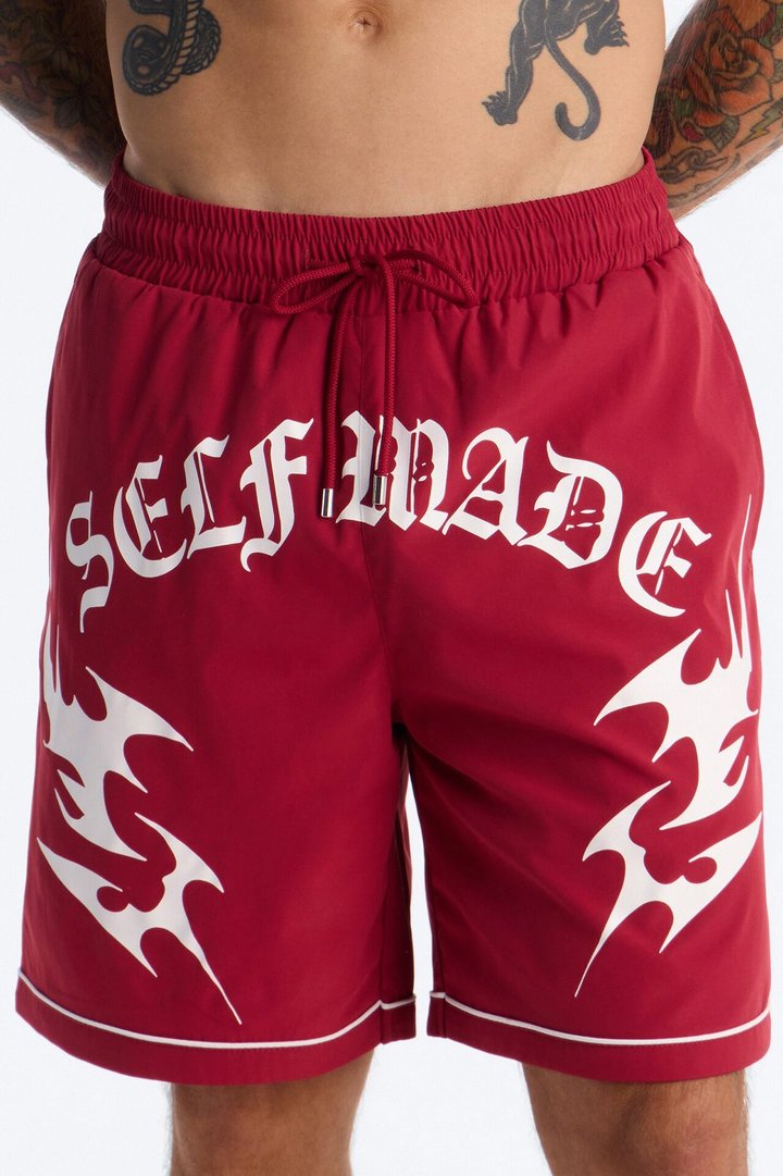 Self Made Vandal Swim Trunk 7″ - Red