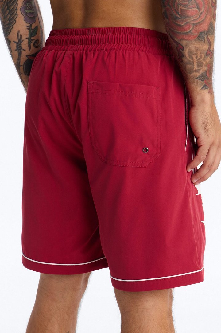Self Made Vandal Swim Trunk 7″ - Red