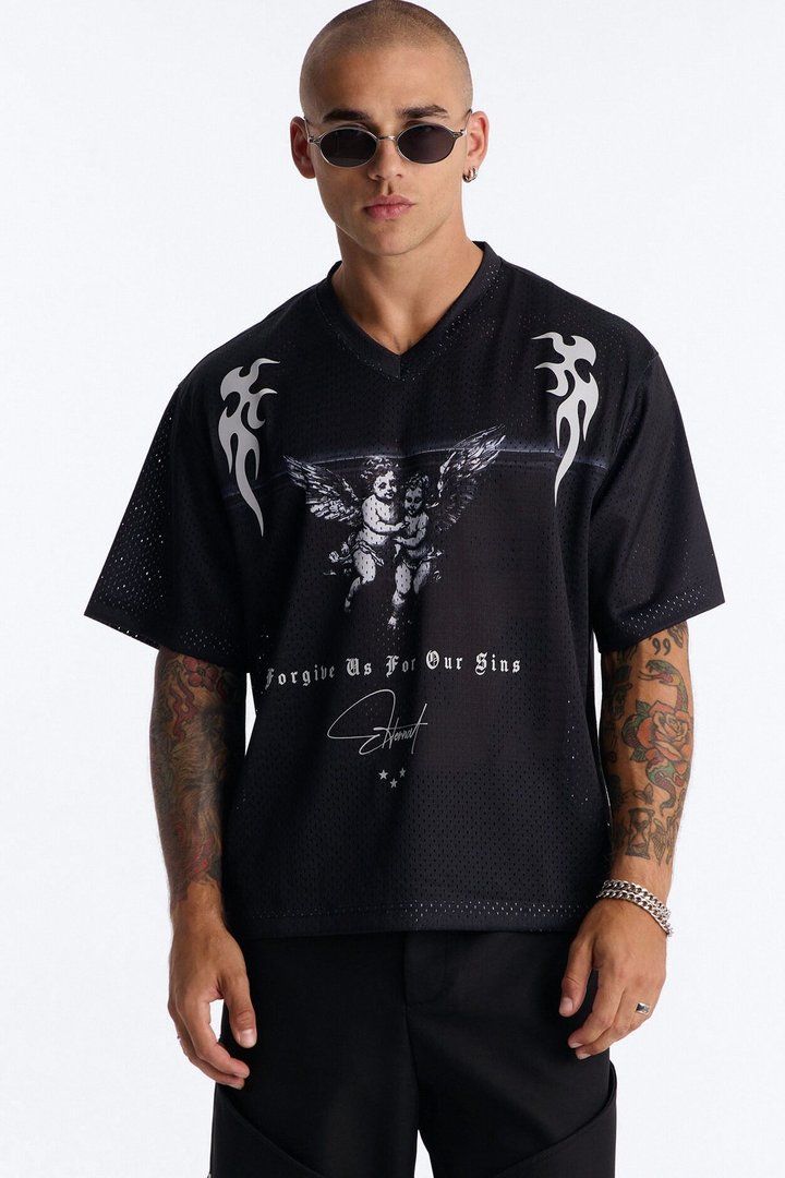 Eternal Mesh Jersey Short Sleeve - Black