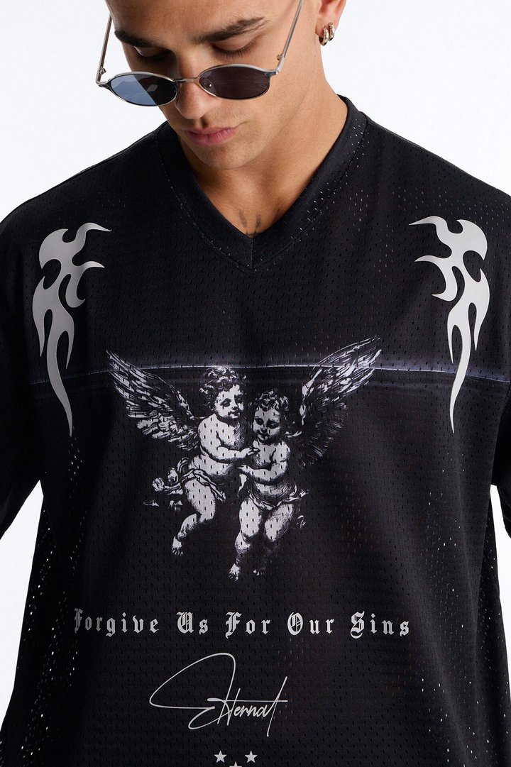 Eternal Mesh Jersey Short Sleeve - Black