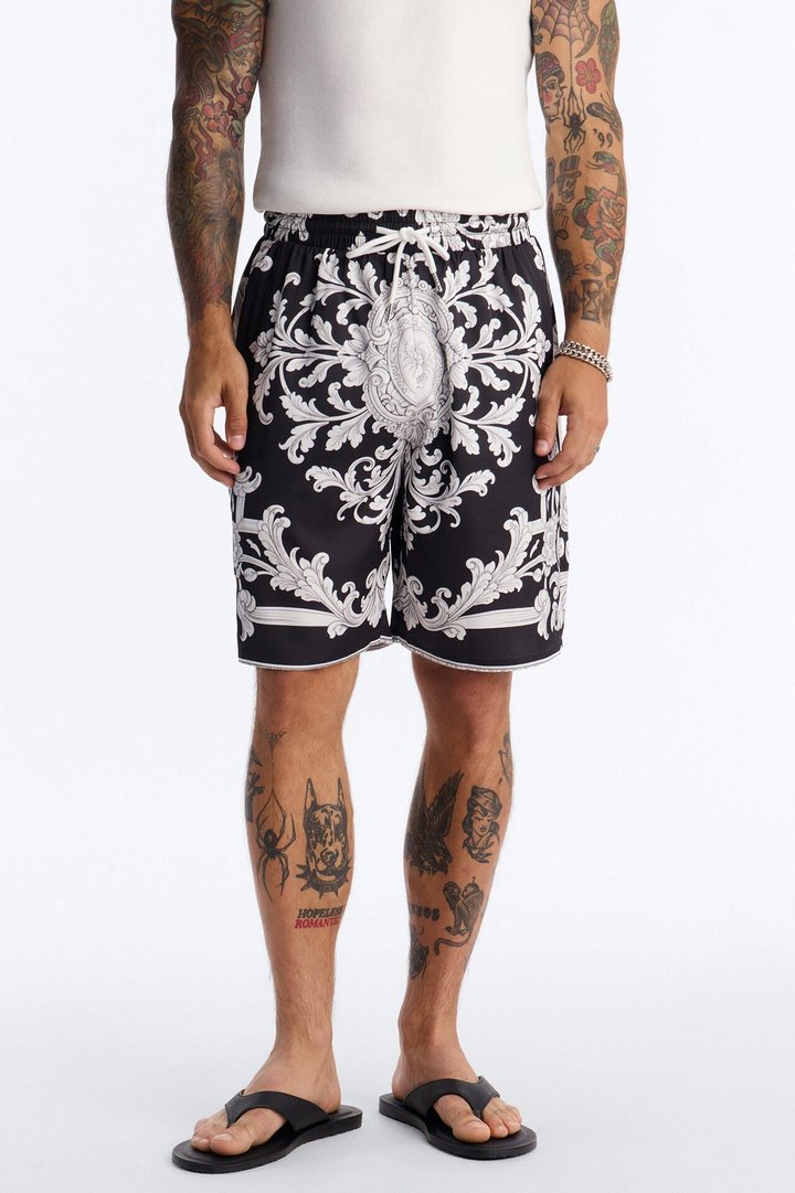 Grecian Baroque Relaxed Short - Black/combo