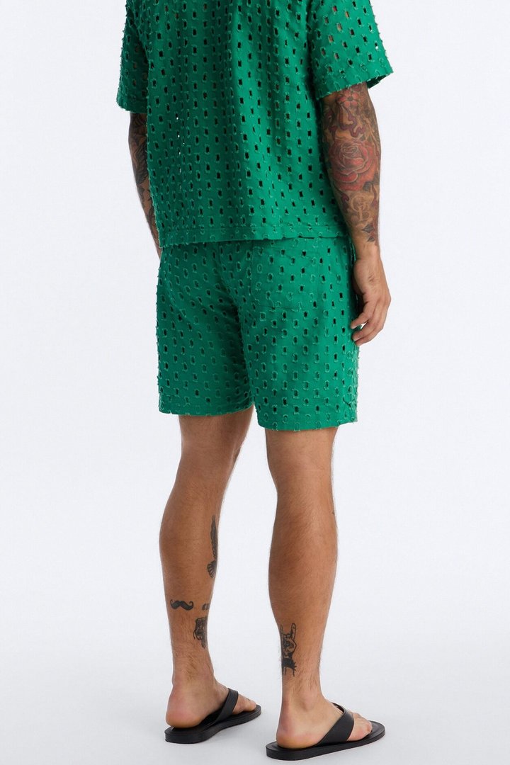 Jungle Palm Relaxed Short - Green