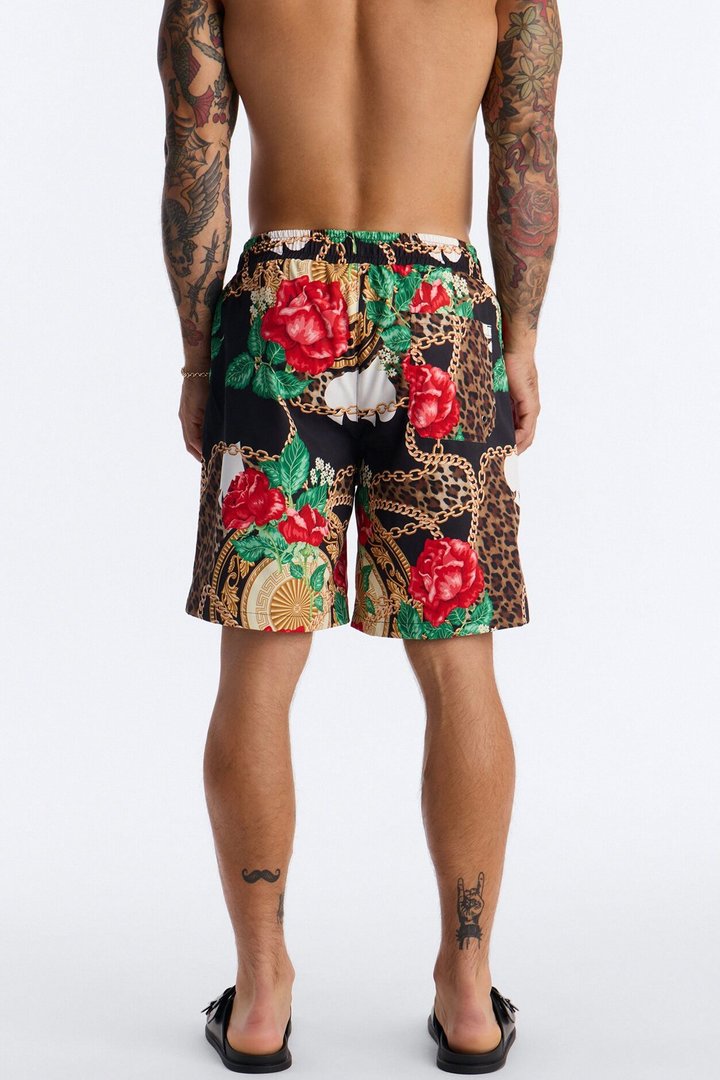 Roses & Riches Baroque Swim Trunk 7″ - Multi Color