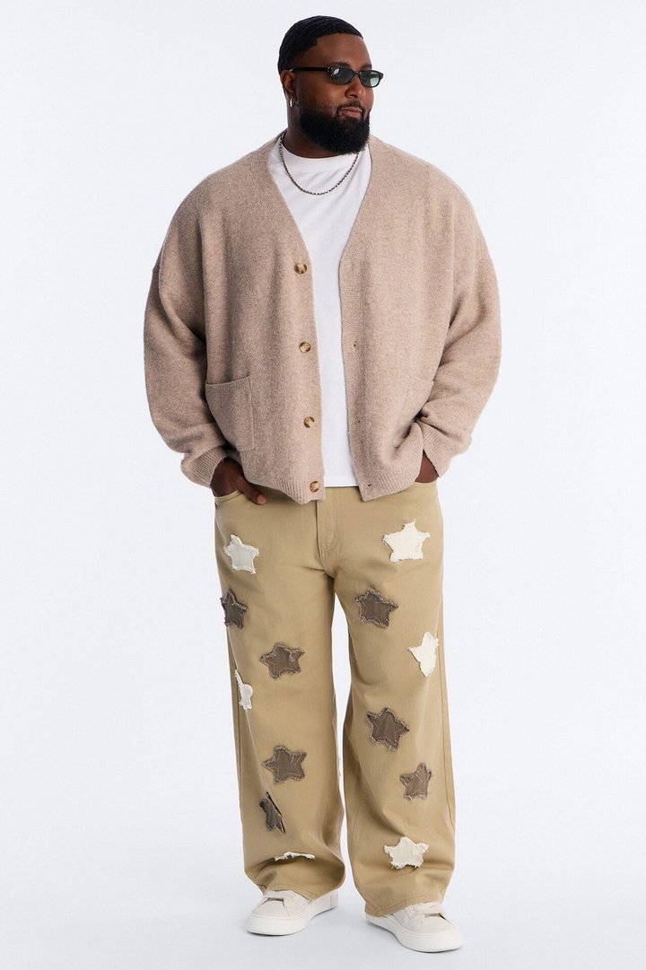 Baggy Illuminate Sky Fray Jean - Olive