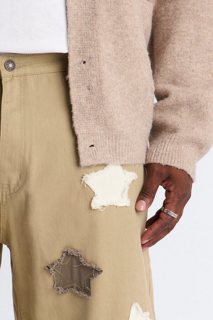 Baggy Illuminate Sky Fray Jean - Olive