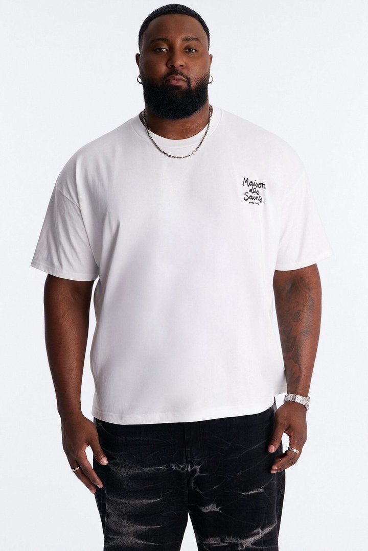 Maison Des Saints Boxy Short Sleeve Tee - White