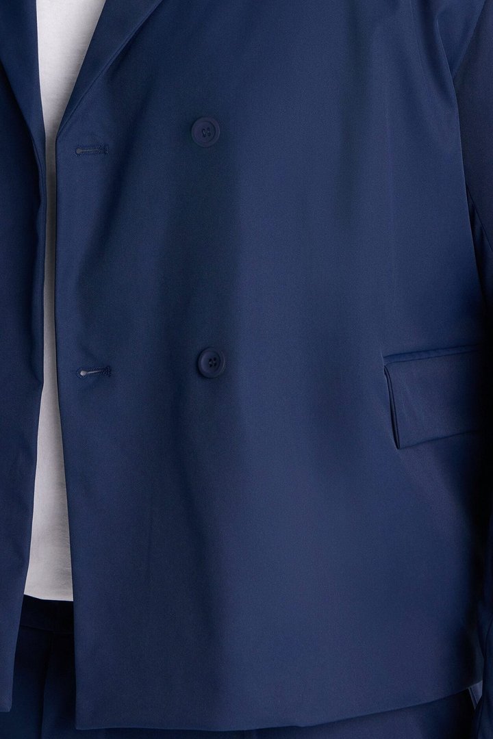 Relaxed Straight Heirloom Pleated Trouser - Navy