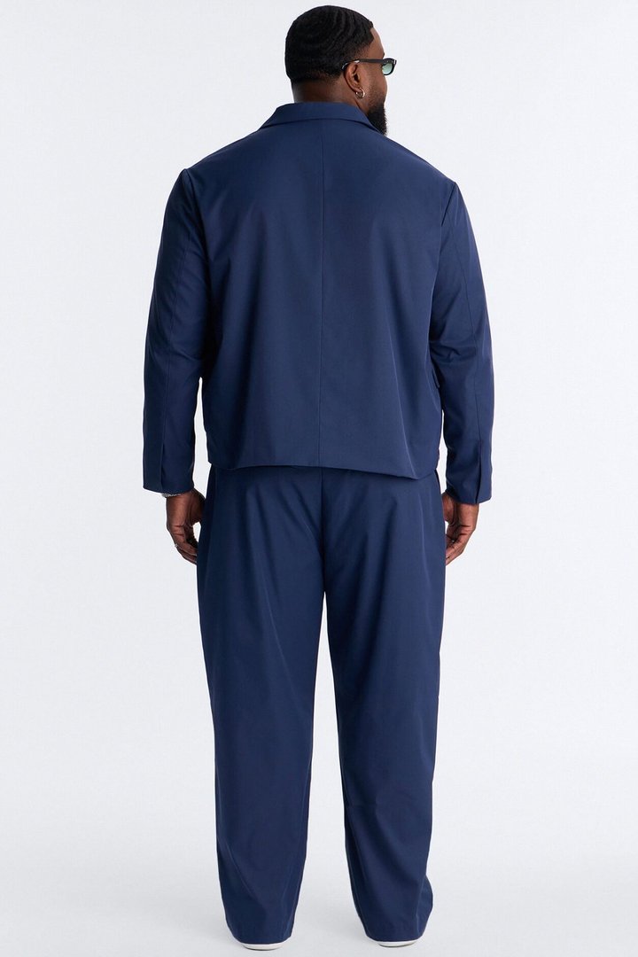 Relaxed Straight Heirloom Pleated Trouser - Navy