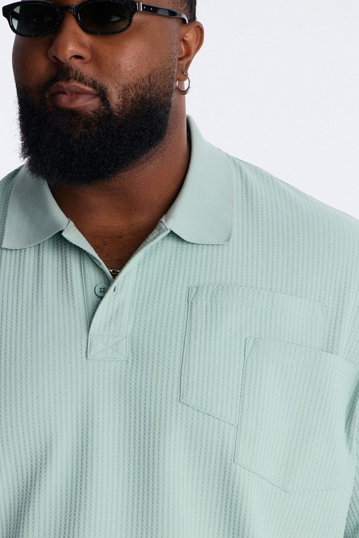 Relaxed Cedar Breeze Polo - Mint