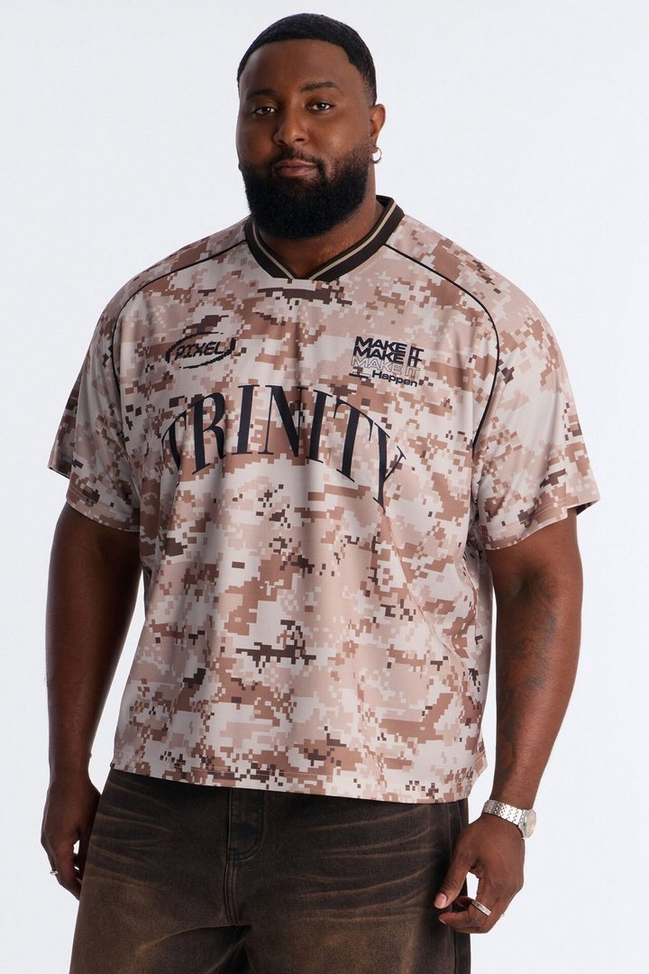 Trinity V-Neck Soccer Jersey - Camouflage
