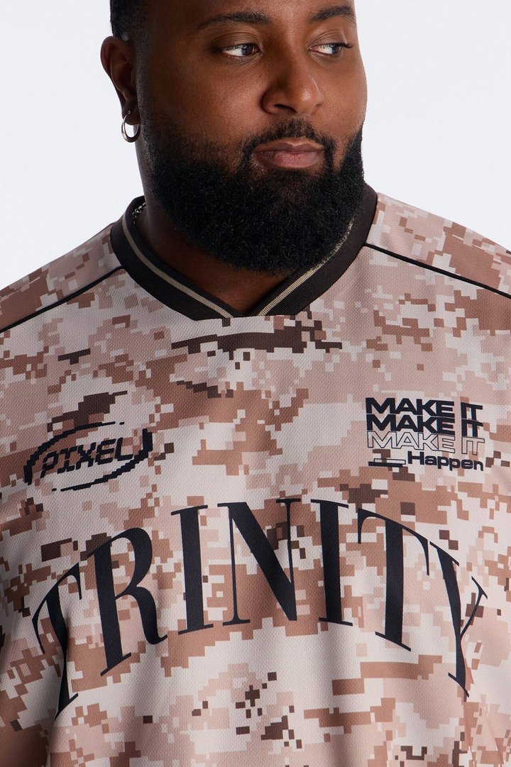 Trinity V-Neck Soccer Jersey - Camouflage