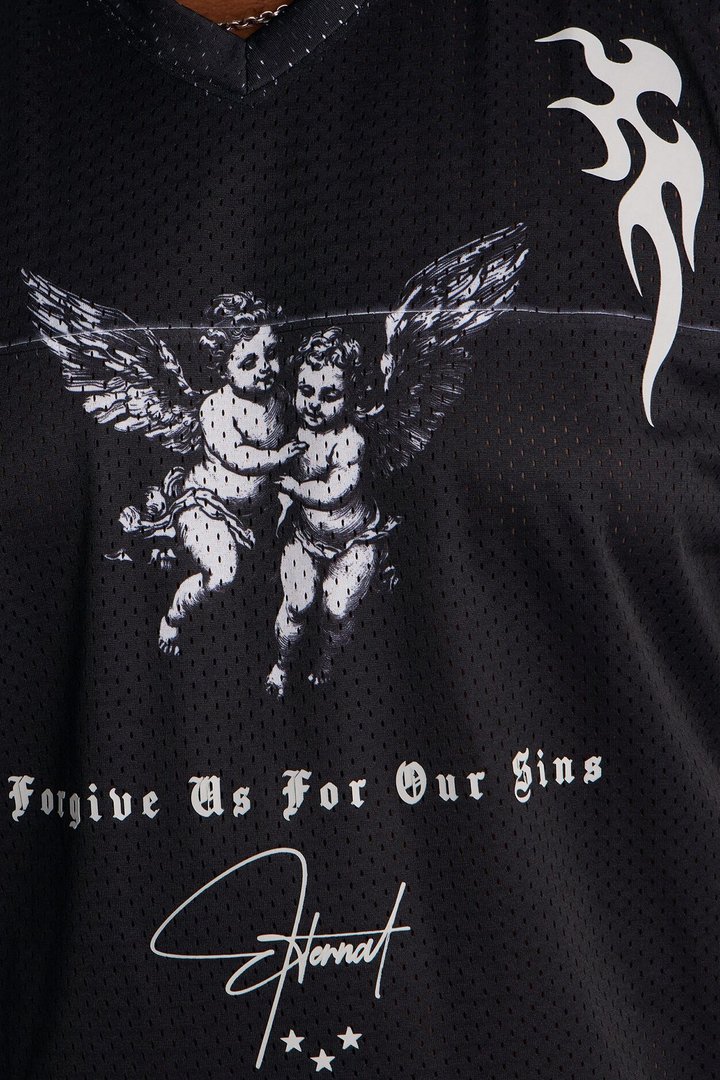 Eternal Mesh Jersey Short Sleeve - Black