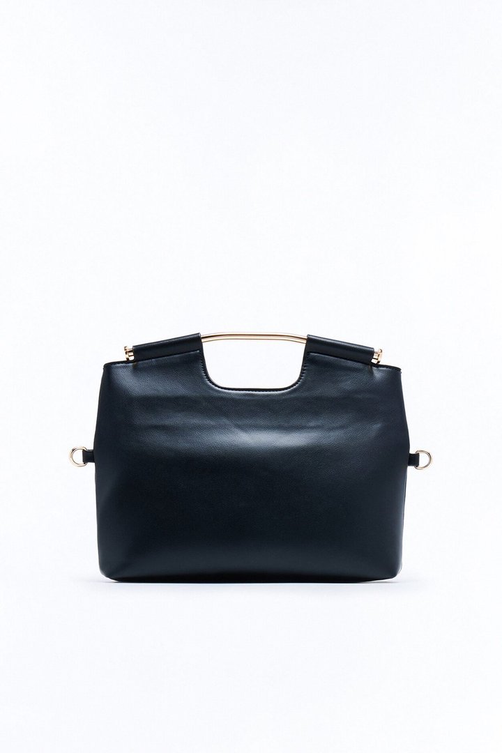 Lights Out Faux Leather Clutch - Black