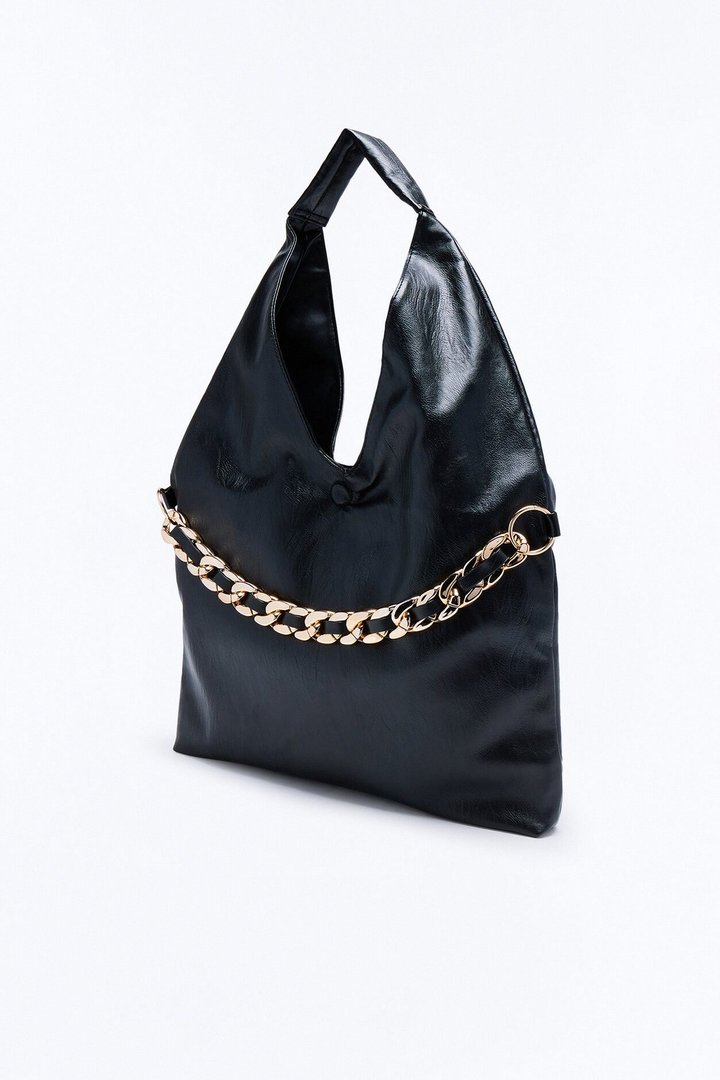 Very High Expectations Faux Leather Bag - Black