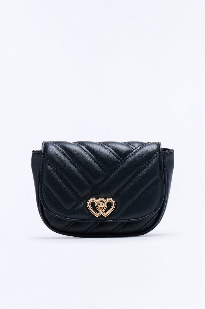 Top Priority Faux Leather Crossbody Bag - Black