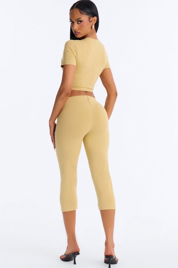Quinn Low Rise Capri Legging - Honey