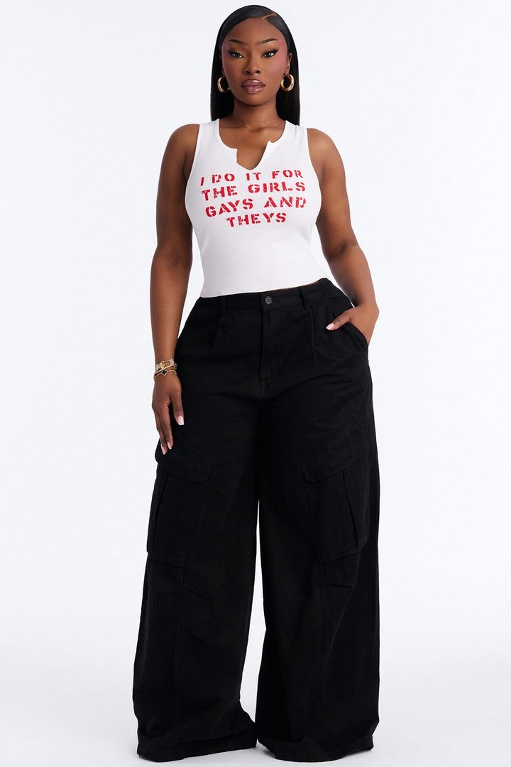 Do It For 'Em Tank Top - White