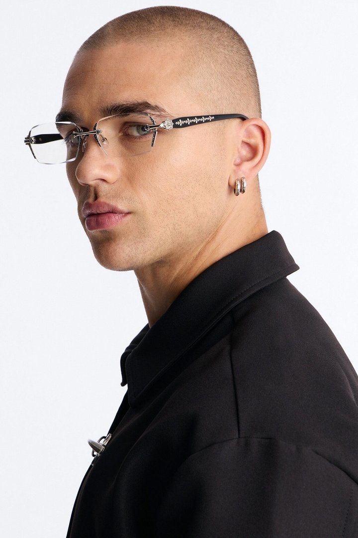 Retro Abraxas Sunglasses - Black/Silver