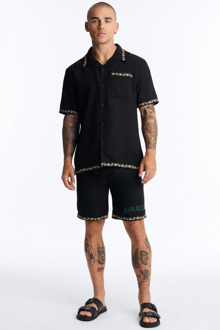 A Life In Balance Button Up Shirt - Black