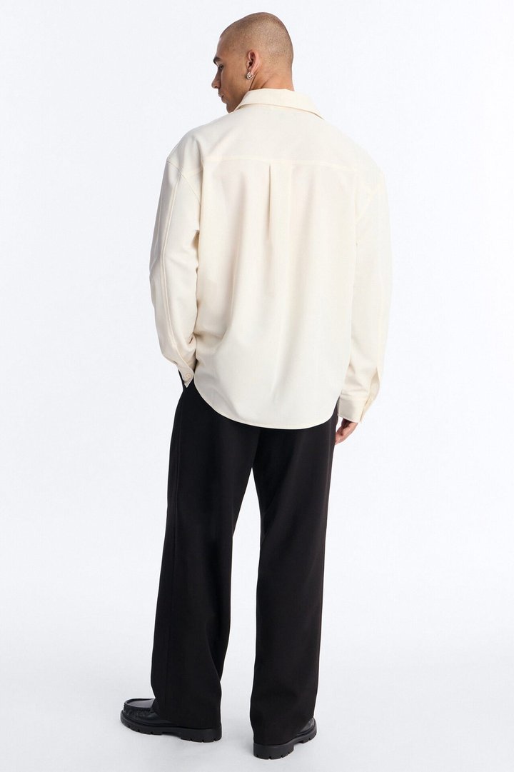 Relaxed Apex Chevron Tailored Shirt - Cream