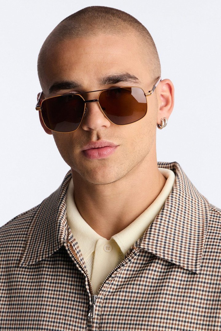 Classic Oversight Sunglasses - Brown