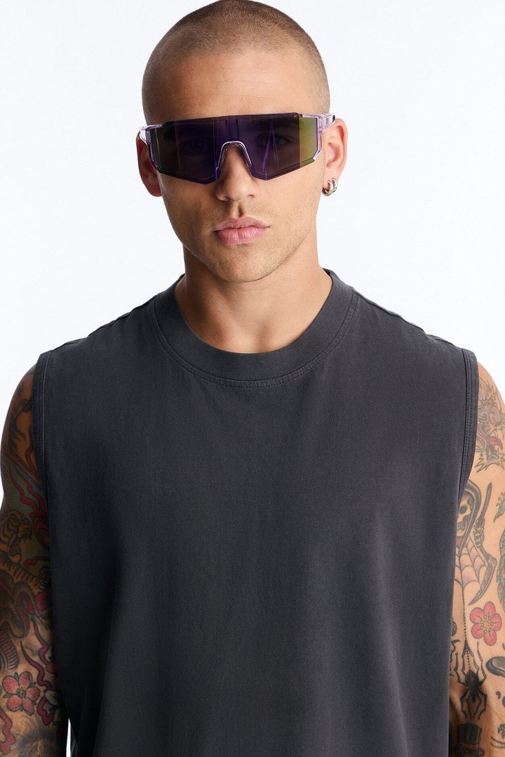Soundwaves Spectrum Sport Wrap Sunglasses - Purple