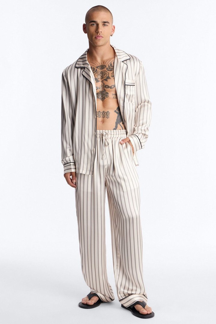 Hudson Stripe Lounge Set - Cream/combo