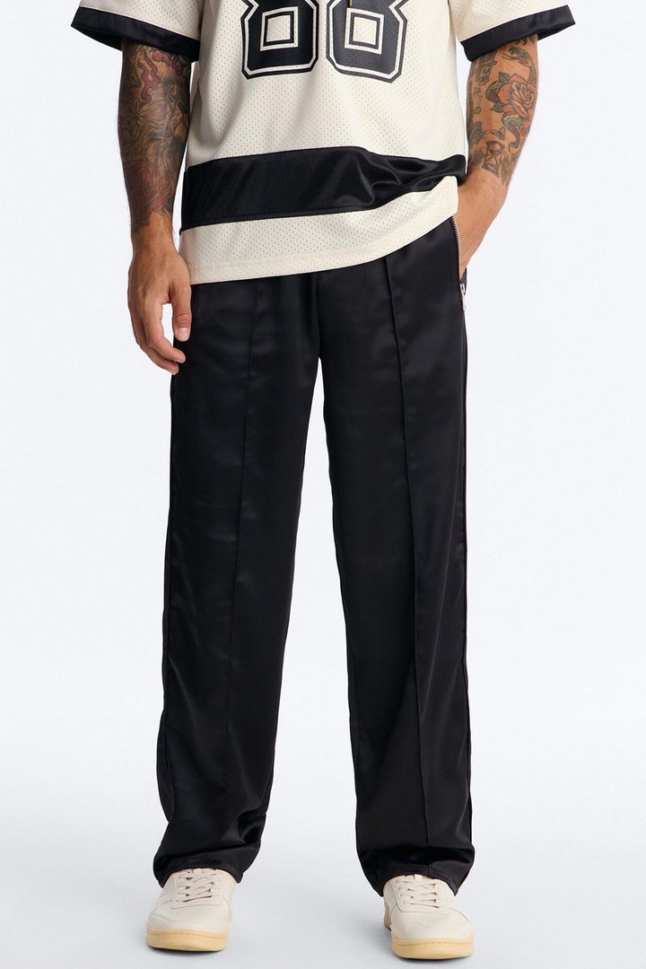 Straight Dusk Till Satin Pant - Black