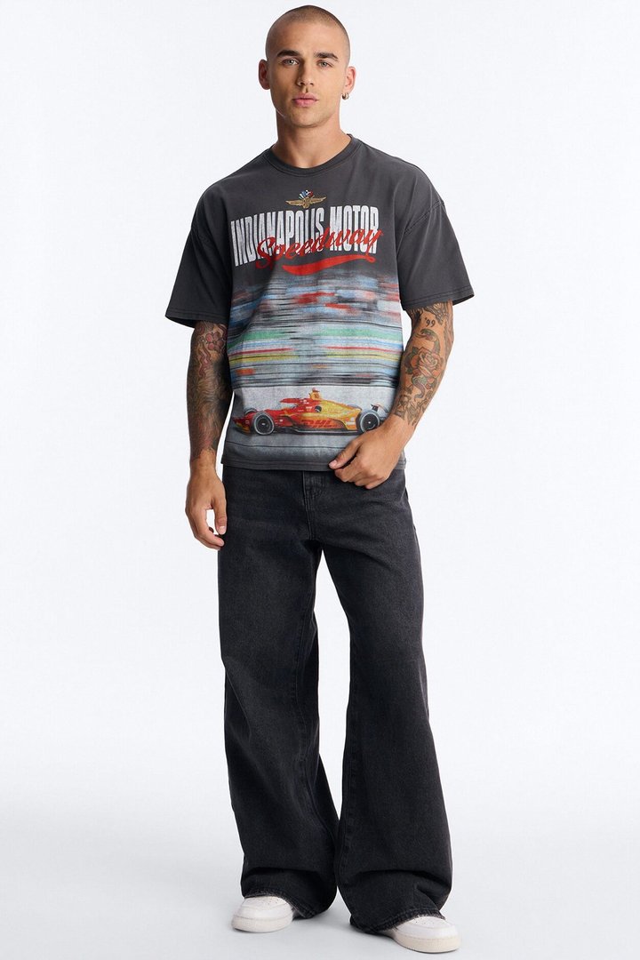 Indianapolis Motor Speedway Racing Vintage Short Sleeve Tee - Black