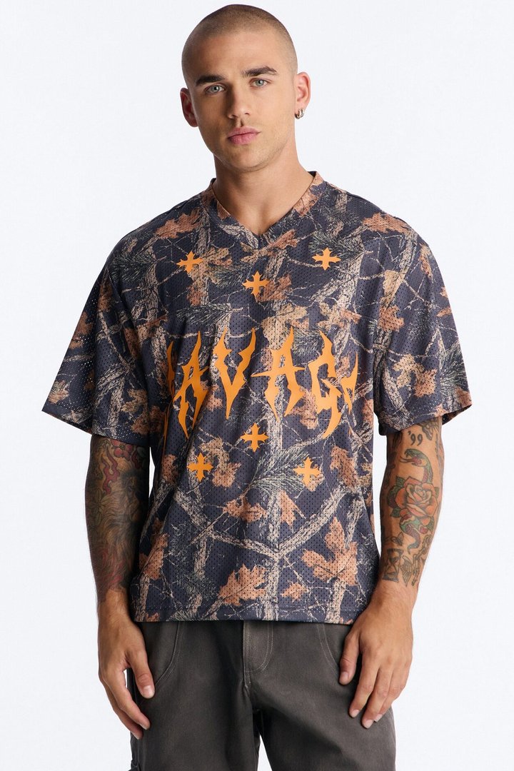 Savage Camo Mesh Jersey Short Sleeve - Camouflage