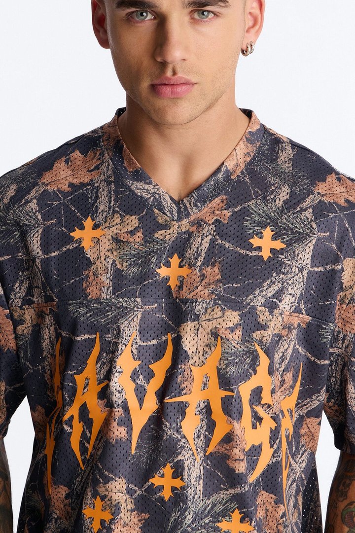 Savage Camo Mesh Jersey Short Sleeve - Camouflage