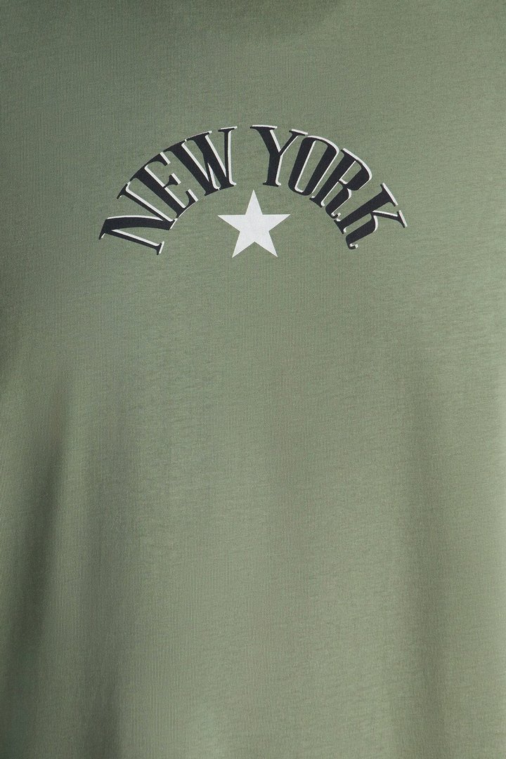 New York Heavy Weight Oversized Short Sleeve Tee - Olive