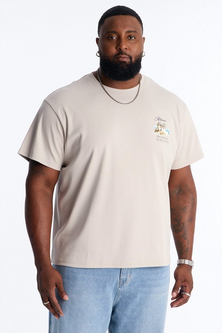 Athens Odyssey Heavy Weight Short Sleeve Tee - Sand