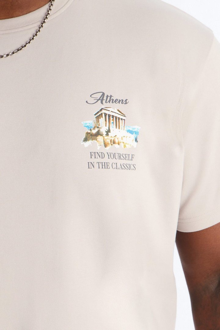 Athens Odyssey Heavy Weight Short Sleeve Tee - Sand
