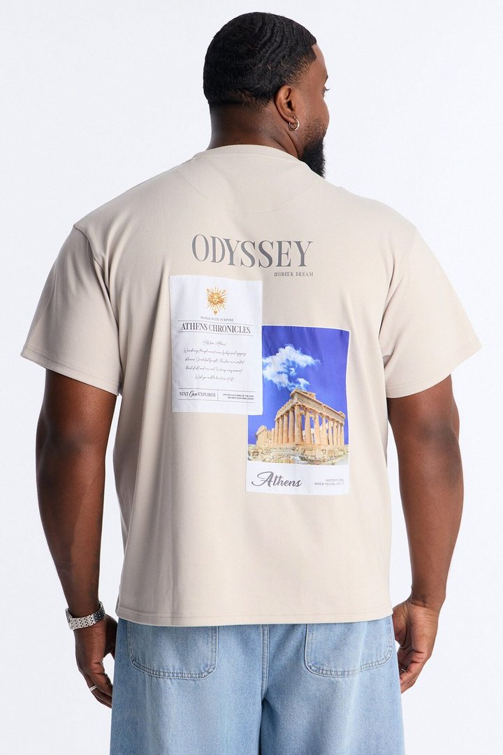Athens Odyssey Heavy Weight Short Sleeve Tee - Sand
