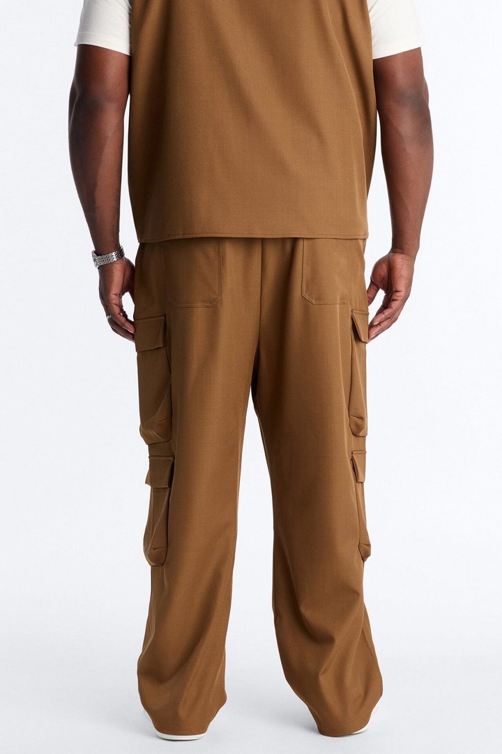 Baggy Lumina All Over Pocket Trouser - Brown
