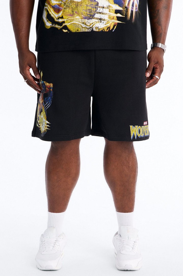 Marvel Wolverine Sweatshort - Black