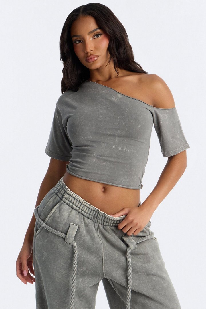 Mia Washed Fleece Pant Set - Moss