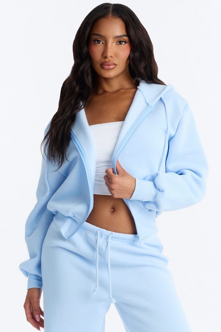 She's A Fiancé Fleece Pant Set - Light Blue