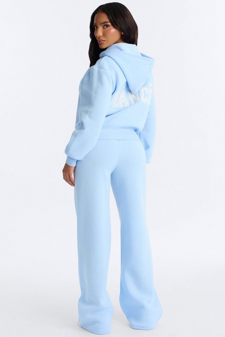 She's A Fiancé Fleece Pant Set - Light Blue