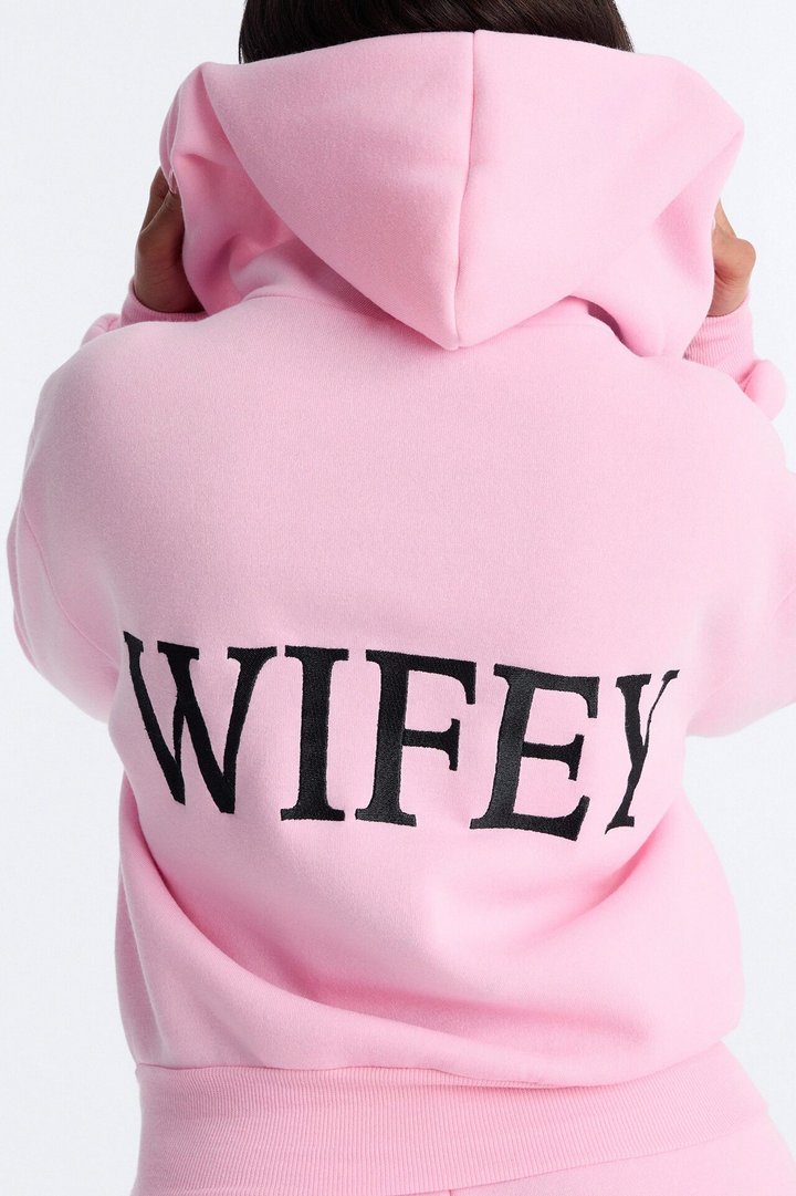 Wifey Era Fleece Pant Set - Pink/combo