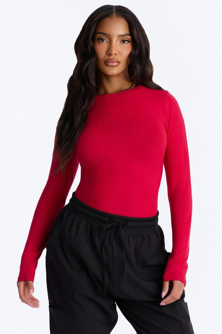 Stretch Uniform UnderScrub Shirt - Red
