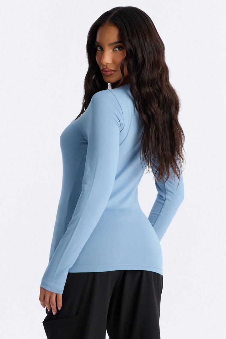 Stretch Uniform UnderScrub Shirt - Slate Blue