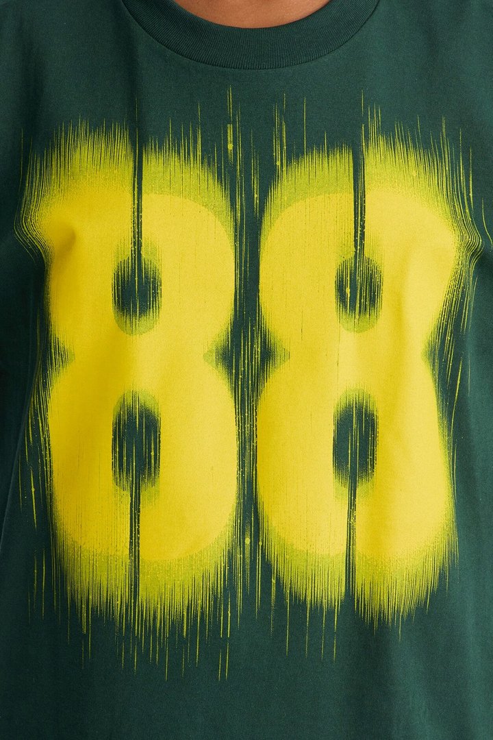Lucky Number 88 Boxy Tee - Hunter
