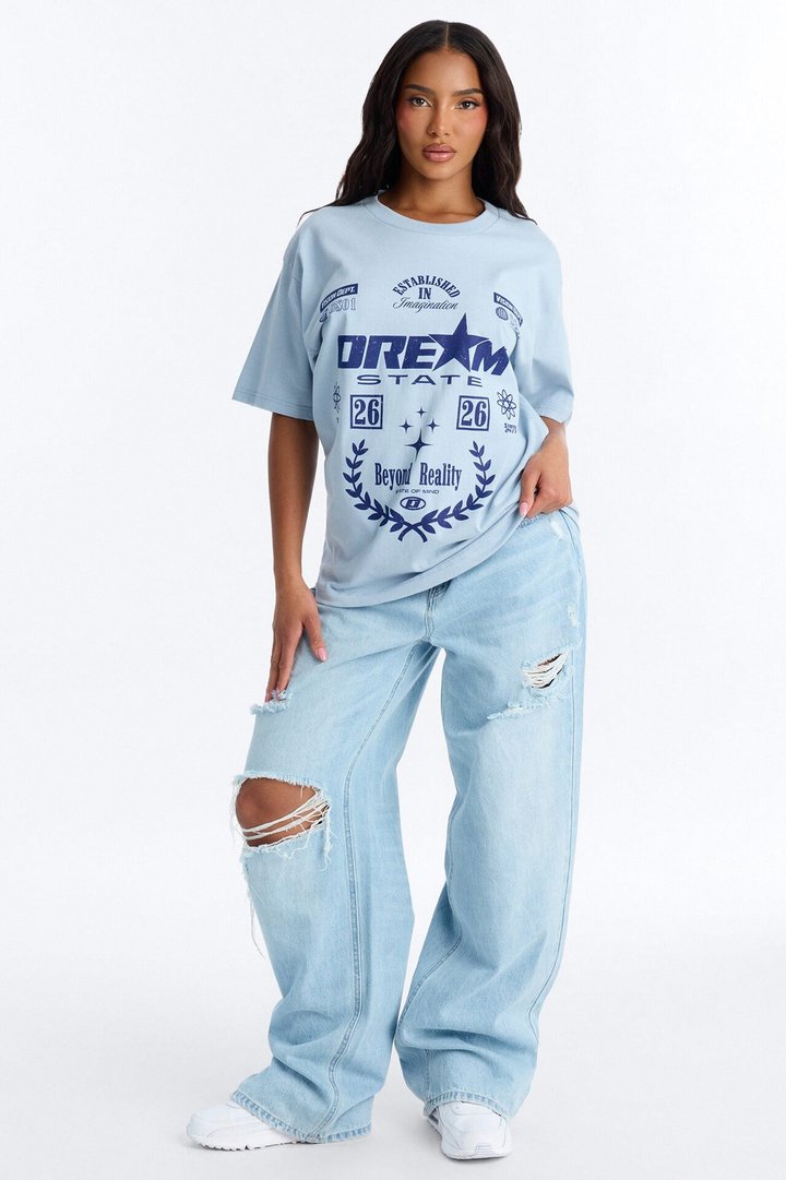 Dream State Race Boxy Tee - Blue