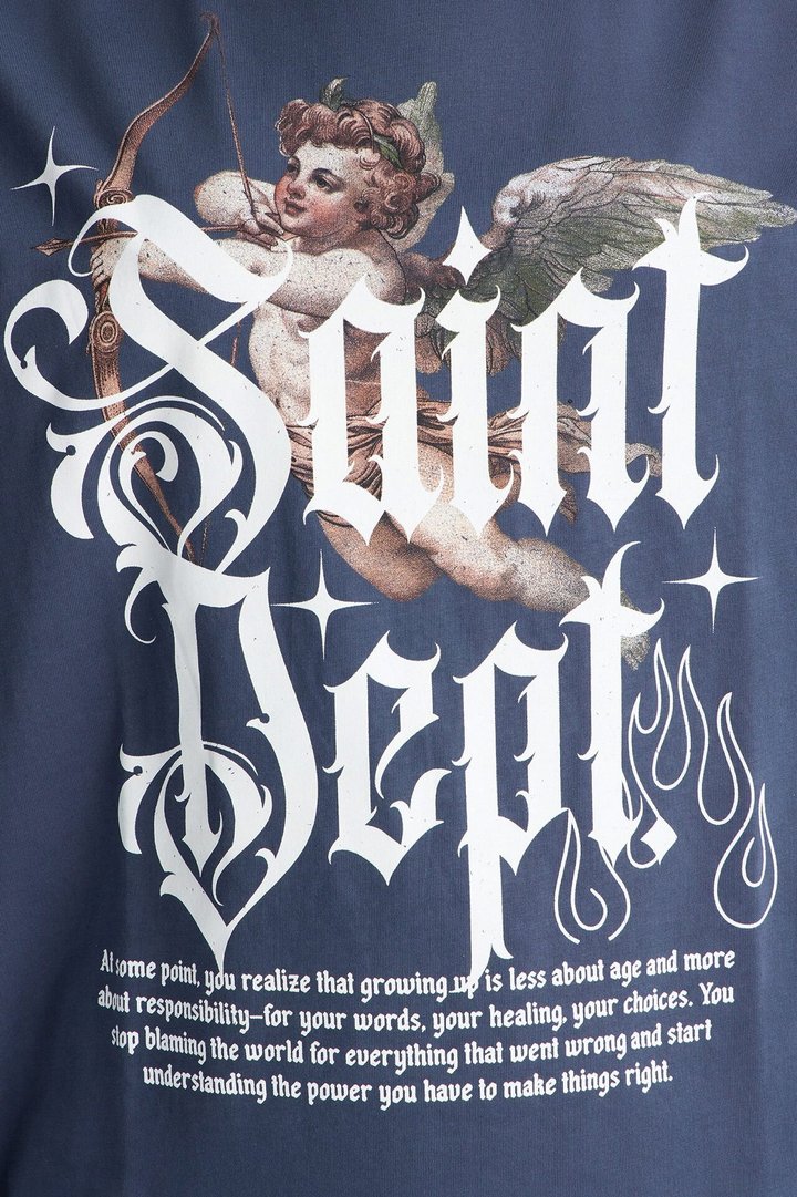 Saint Department Washed T-Shirt - Navy