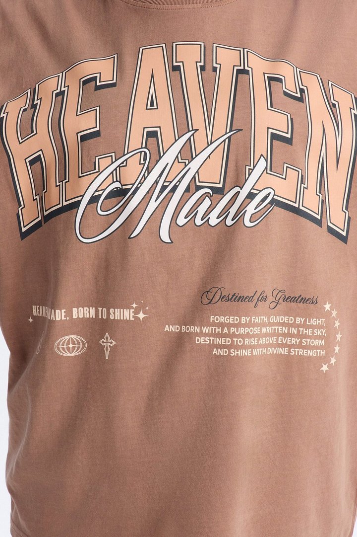 Heaven Made Short Sleeve T-Shirt - Brown