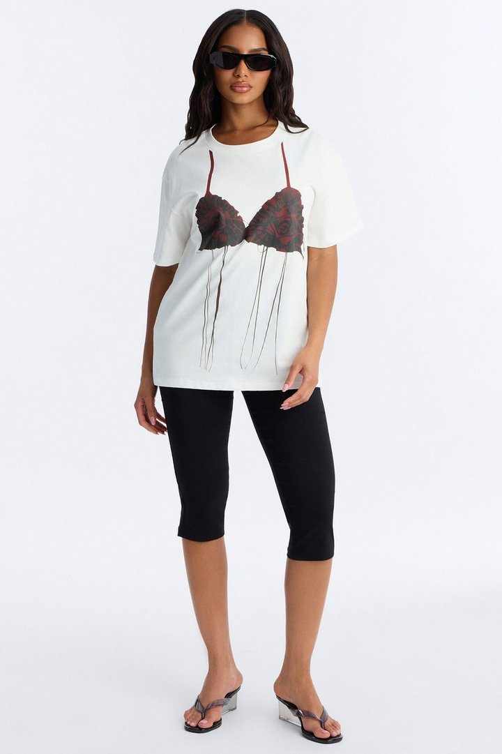 Rose Seduction Tee - White